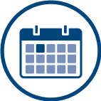 Icon Kalender blau