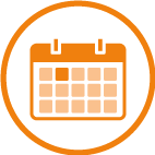 Icon Kalender orange