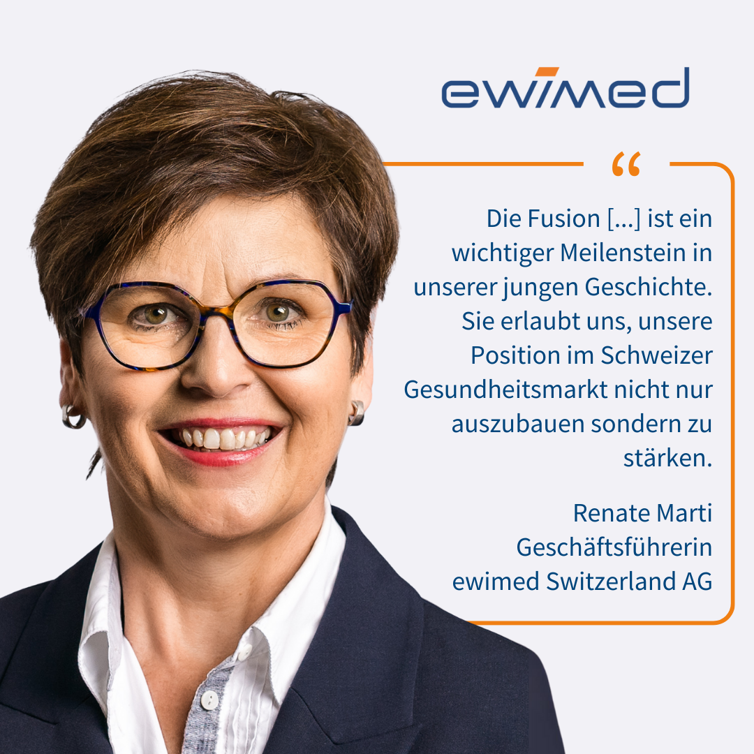 Renate Marti - ewimed Switzerland AG fusioniert mit Nufer