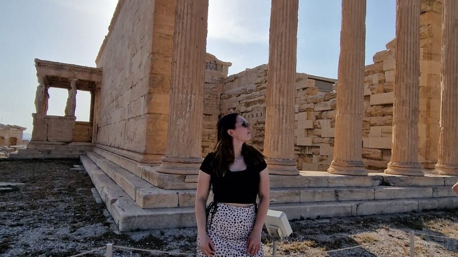 Ausbilderin Sarah in Athen